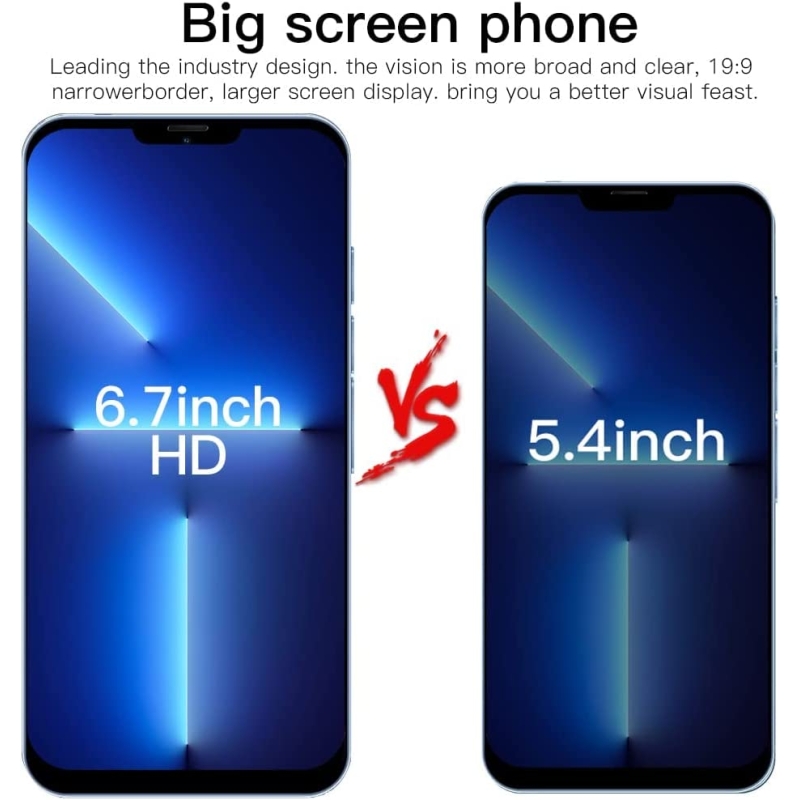 6.7Inch Unlocked Cell Phone Android Phones 2GB RAM+16GB ROM Full Screen Straight Talk Phone Dual Sim Boost Mobile Phones Smart Phones Unlocked New for Android10.0 (Blue) - Image 6